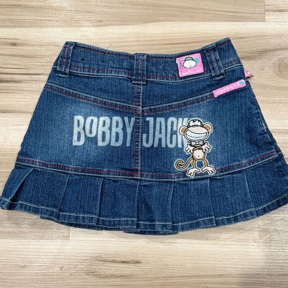 Bobby Jack Y2K Denim Mini Skirt Embroidered Girls 8 - Picture 2 of 3